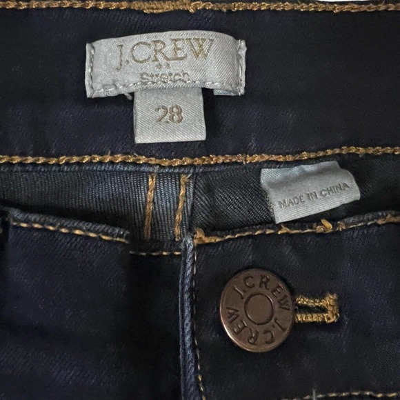 J Crew Jeans Womens Size 28 Skinny Blue Denim Stretch Dark Wash Pockets - Picture 3 of 6